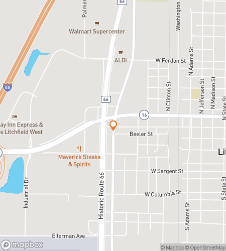 Map of scavenger hunt walking tour for Litchfield‘s Looney Larks