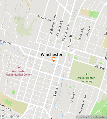 Map of scavenger hunt walking tour for Winchester Ghost Hunt Tour