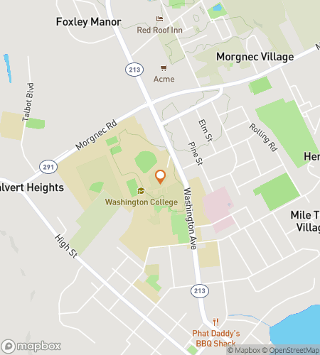 Map of scavenger hunt walking tour for Fly High, Hunt Higher: The Washington College Hunt