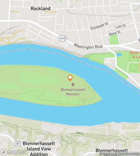 Map of scavenger hunt walking tour for Belpre Bountiful Bonanza Hunt