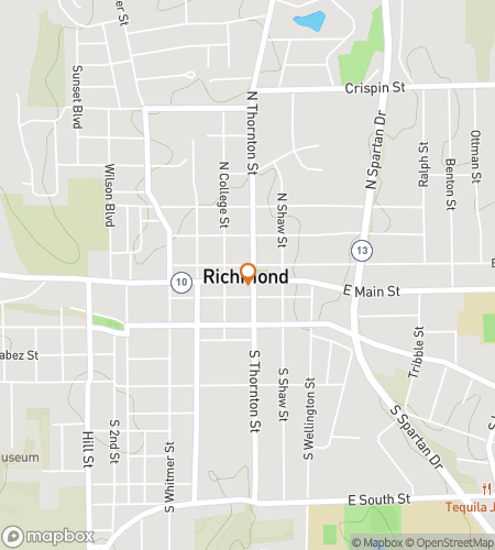 Χάρτης περιήγησης με τα πόδια για το Κυνήγι Θησαυρού Downtown Richmond Riddle Adventure