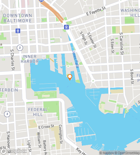 Map of scavenger hunt walking tour for Inner Harbor & Outer Sights