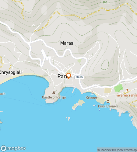 Map of scavenger hunt walking tour for From Fortresses to Fountains: The Parga Hunt