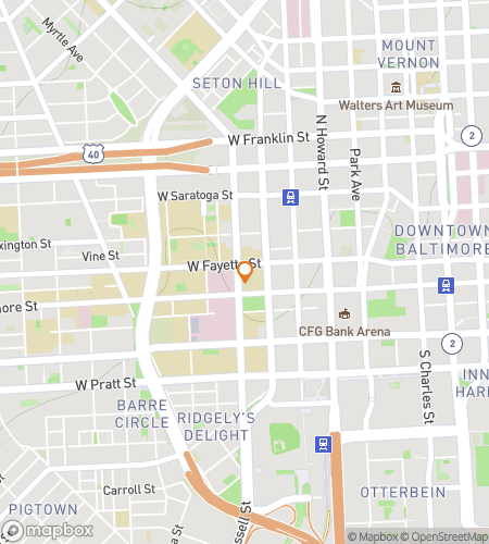 Map of scavenger hunt walking tour for Baltimores Best Haunts Ghost Tour