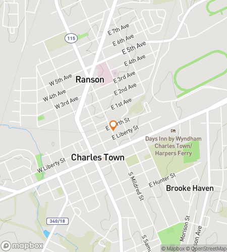 Map of scavenger hunt walking tour for Chuckles Town Treasure Trove