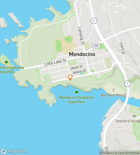 Map of scavenger hunt walking tour for Mendocino‘s Marvelous Meander