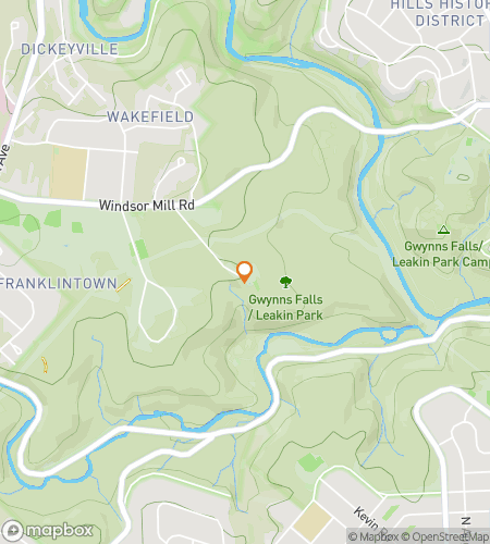 Map of scavenger hunt walking tour for Leakin Park Loot Pursuit