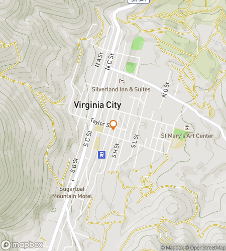 Mapa scavenger hunt procházky pro Virginia City Slickers