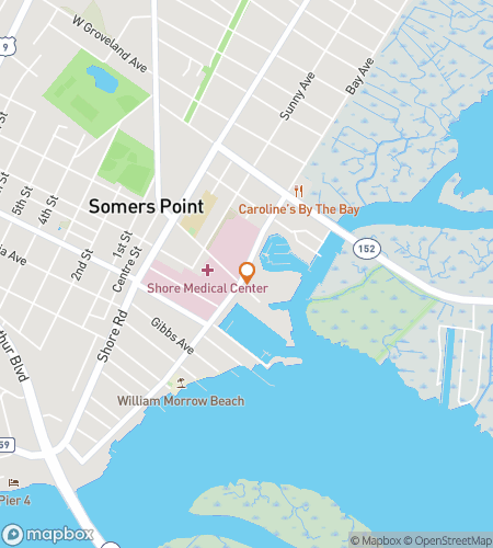 Map of scavenger hunt walking tour for Somers Point Scavenger Soiree