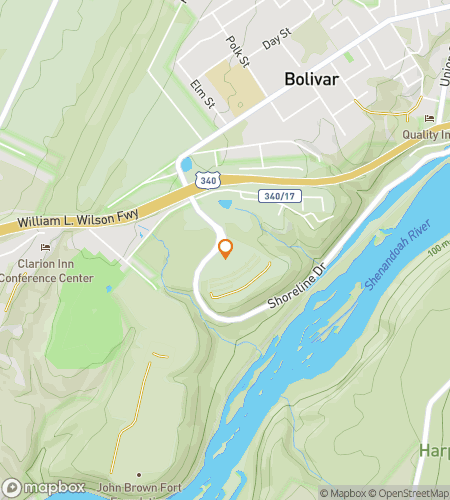 Térkép a Harpers Ferry Nemzeti Történelmi Park kincsvadászat gyalogtúráról