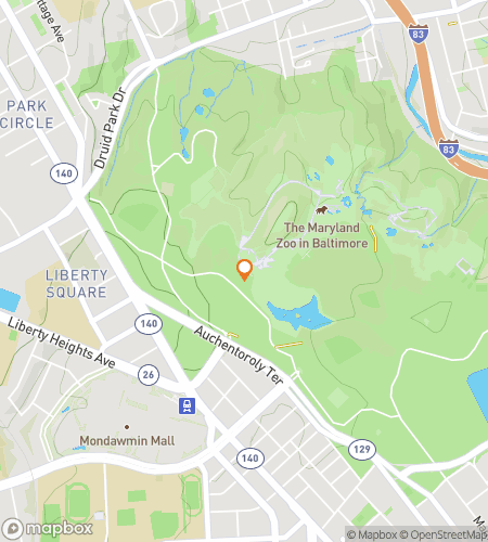 Map of scavenger hunt walking tour for The Maryland Zoo Hunt