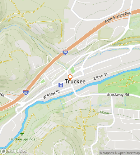 Map of scavenger hunt walking tour for Truck Full of Knowledge in Truckee