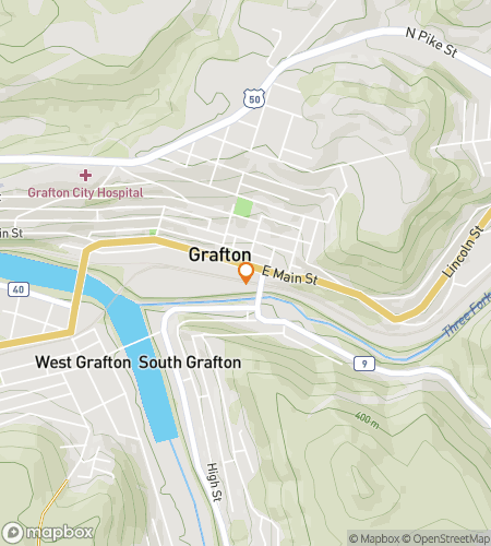 Map of scavenger hunt walking tour for Grafton‘s Giddy Gopher Adventure