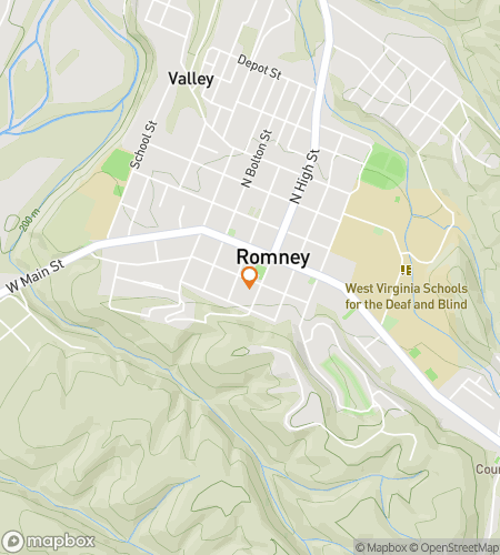 Map of scavenger hunt walking tour for  Romney scavenger hunt