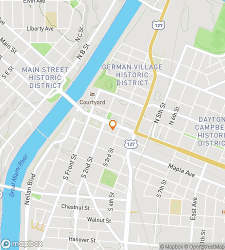 Map of scavenger hunt walking tour for Hamilton Hometown Hijinks Hunt