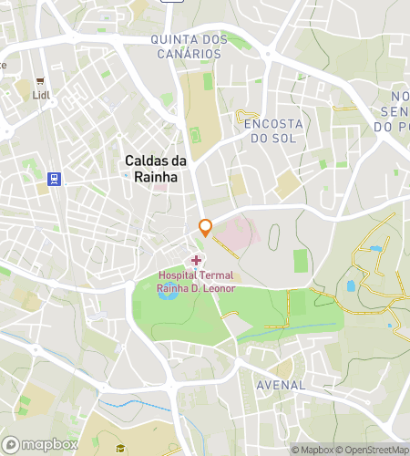 कैल्डास दा राइन्हा स्कैवेंजर हंट के लिए स्कैवेंजर हंट वॉकिंग टूर का नक्शा