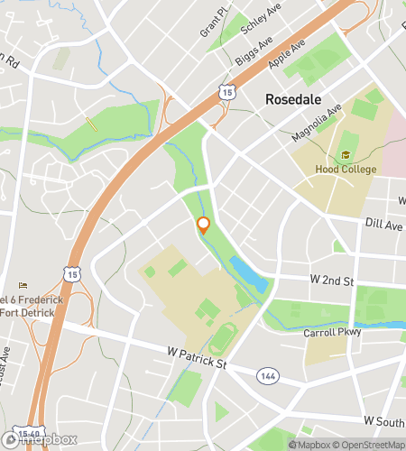 Map of scavenger hunt walking tour for Monocacy Madcap Mystery Hunt