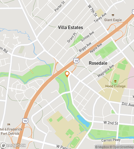 फ्रेडरिक घोस्ट हंट (Frederick Ghost Hunt) के लिए स्कैवेंजर हंट वॉकिंग टूर का नक्शा