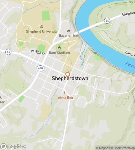 Map of scavenger hunt walking tour for Shepherdstown: Where Every Clue Counts