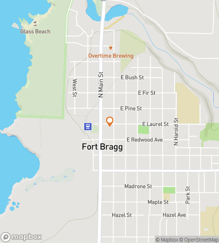 Map of scavenger hunt walking tour for Bragging Along the Coast in Fort Brag
