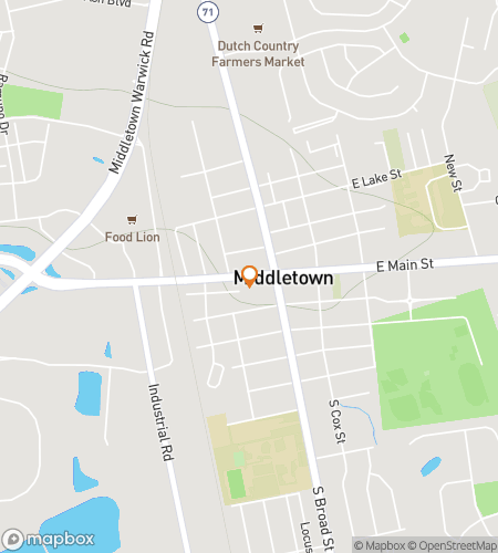 Map of scavenger hunt walking tour for Middletown‘s Dazzling Downtown Dash