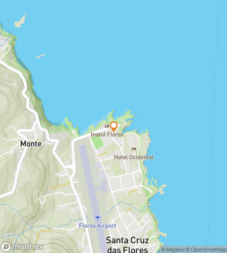 Map of scavenger hunt walking tour for Island in Bloom: The Santa Cruz das Flores Chase