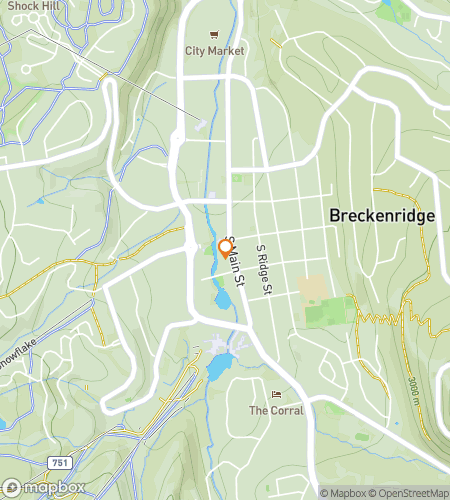 Kart over skattejakt-gåtur for Breckenridge Eventyr