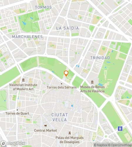 Map of scavenger hunt walking tour for Valencia Hunt