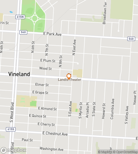 Map of scavenger hunt walking tour for Vineland Victory Hunt