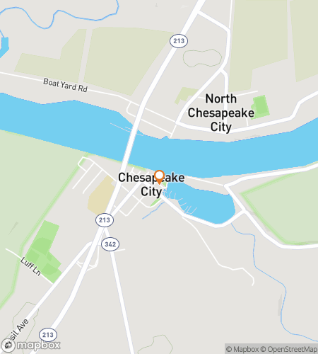 Map of scavenger hunt walking tour for Chesapeake City scavenger hunt