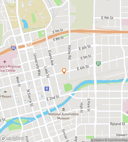 Map of scavenger hunt walking tour for Reno Nevada Bar Hunt