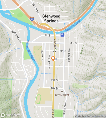 Map of scavenger hunt walking tour for Ghouls & Glimmers: The Glenwood Springs Haunted Hunt
