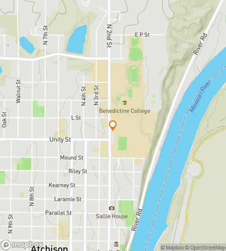 Map of scavenger hunt walking tour for In the Raven’s Wake: Benedictine Campus Chase