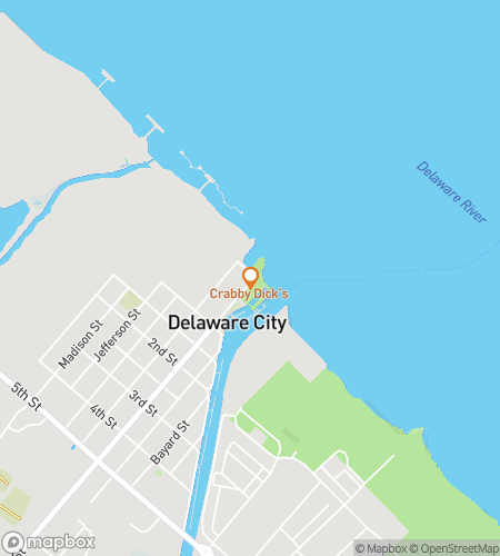 Map of scavenger hunt walking tour for Delaware City scavenger hunt