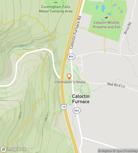 Map of scavenger hunt walking tour for Catoctin‘s Furnace Frenzy Hunt