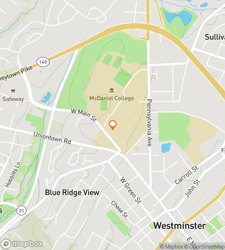 Karta över skattjaktsvandring för McDaniel Mysteries: The Westminster Hunt