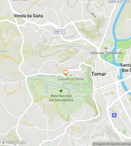 Map of scavenger hunt walking tour for Tomar‘s Tremendous Treasure Trail