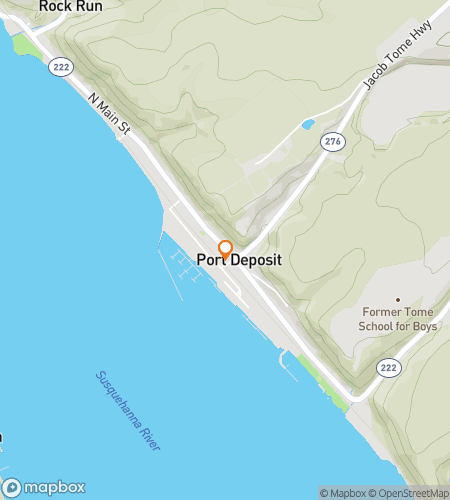 Map of scavenger hunt walking tour for Port Deposit‘s Treasured Tales