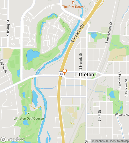 Map of scavenger hunt walking tour for Lovely Littleton