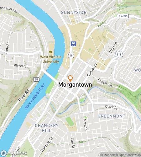 Χάρτης περιήγησης με scavenger hunt για την Ανακάλυψη των Κρυμμένων Θησαυρών του Morgantown