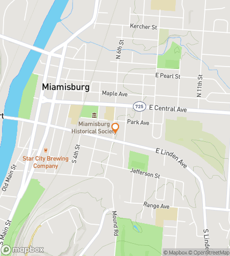 Map of scavenger hunt walking tour for River Deep&comma; Mound High&colon; Miamisburg Hunt