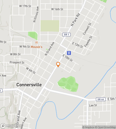 Térkép a Connersville Cache Craze kincsvadászat sétáló túrájához