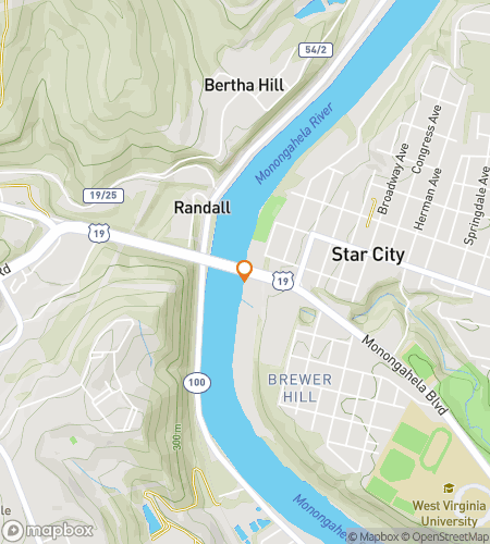 Map of scavenger hunt walking tour for Star City scavenger hunt