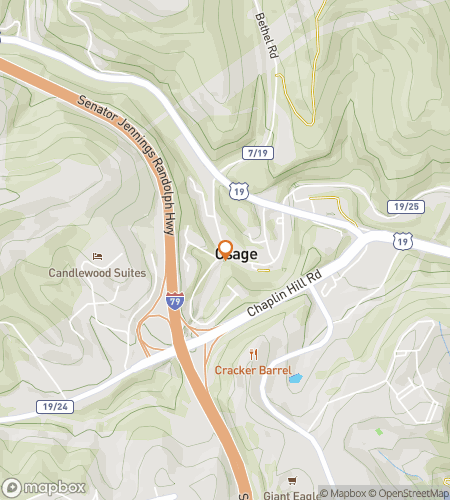 Map of scavenger hunt walking tour for Downtown Osage Odyssey