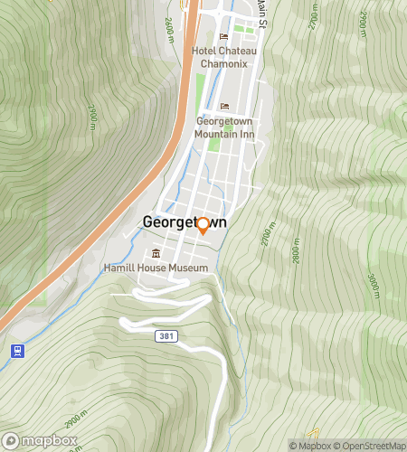 Térkép a Georgetown Giddy Goldhunt kincsvadászat sétatúrájához