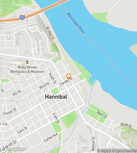 Map of scavenger hunt walking tour for Haunted Hannibal: A Spooky Quest