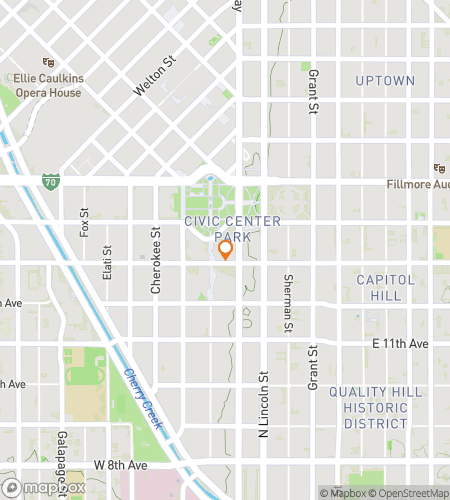 Map of scavenger hunt walking tour for Mile High Ghost Tour