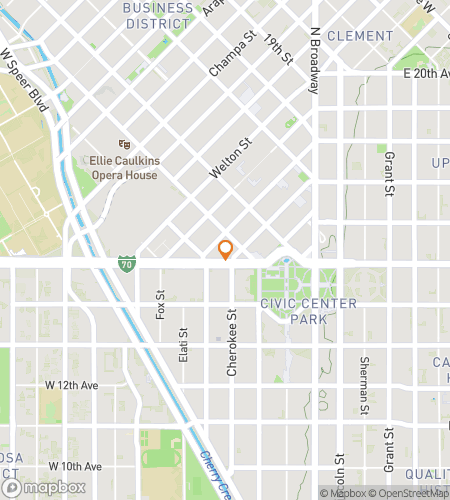 Térkép a "Denver Arany Kincsei" kincsvadászat sétáló túrájához