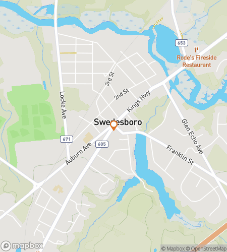 Map of scavenger hunt walking tour for Swede Dreams Are Made of This! The Historic Swedesboro Hunt