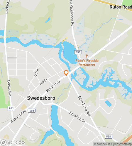Map of scavenger hunt walking tour for Swede Dreams Are Made of This! The Historic Swedesboro Hunt